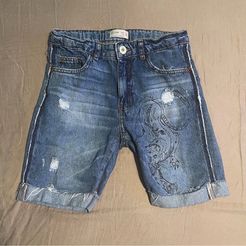 Stylish Blue Denim Shorts for Boys Zara size 10 like new